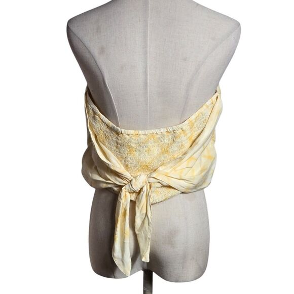 Aerie Yellow and White Bandana Crop Top Plus Size NWT - Picture 4 of 5